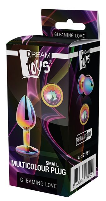 Голографическая анальная втулка с радужным кристаллом - 7,1 см. - Dream Toys - купить с доставкой в Саратове