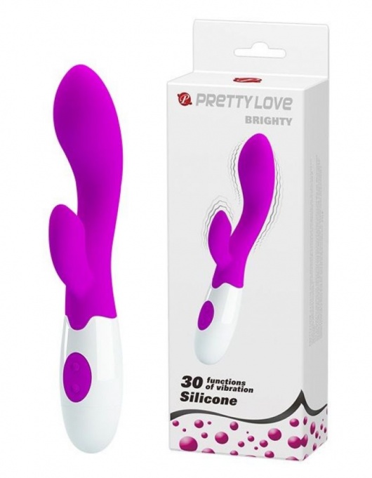 Вибратор Brighty с клиторальным отростком - 20 см. - Baile
