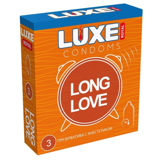 Презервативы с продлевающим эффектом LUXE Royal Long Love - 3 шт. - Luxe - купить с доставкой в Саратове