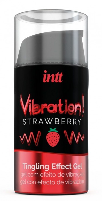 Жидкий интимный гель с эффектом вибрации Vibration! Strawberry - 15 мл. - INTT - купить с доставкой в Саратове