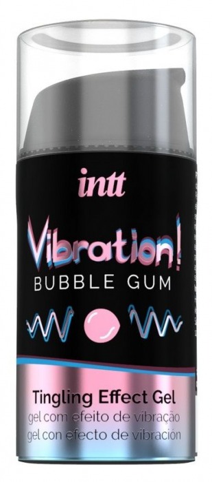 Жидкий интимный гель с эффектом вибрации Vibration! Bubble Gum - 15 мл. - INTT - купить с доставкой в Саратове