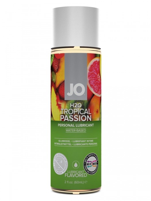 Лубрикант на водной основе с ароматом тропических фруктов JO Flavored Tropical Passion - 60 мл. - System JO - купить с доставкой в Саратове