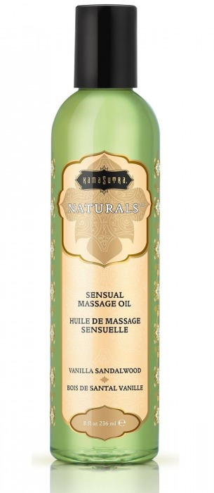 Массажное масло Naturals Vanilla Sandalwood с ароматом ванили и сандала - 236 мл. - Kama Sutra - купить с доставкой в Саратове