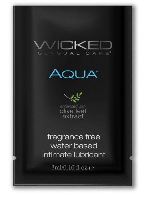 Легкий лубрикант на водной основе с алое Wicked Aqua - 3 мл. - Wicked - купить с доставкой в Саратове