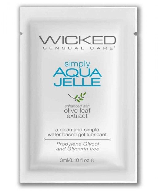 Гель-лубрикант Simply Aqua Jelle - 3 мл. - Wicked - купить с доставкой в Саратове