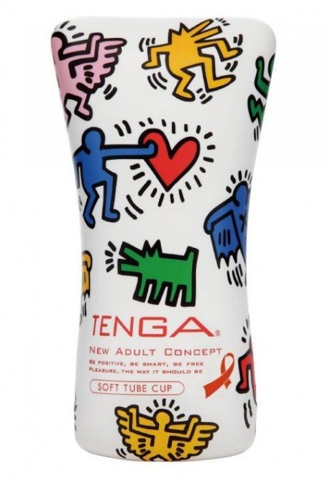 Мастурбатор-туба Keith Haring Soft Tube CUP - Tenga - в Саратове купить с доставкой