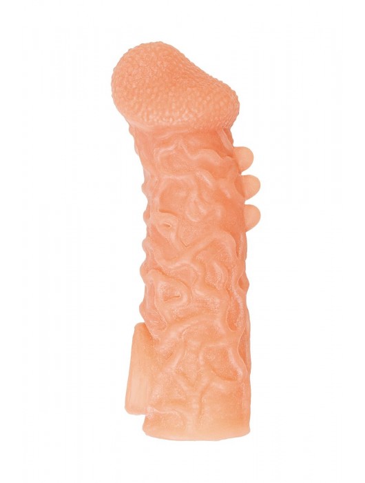 Телесная закрытая насадка с шершавой головкой Cock Sleeve Size S - 13,8 см. - KOKOS - в Саратове купить с доставкой