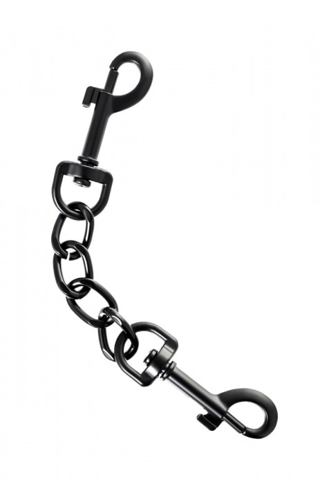 Узкие черные наручники на сцепке - ToyFa - купить с доставкой в Саратове