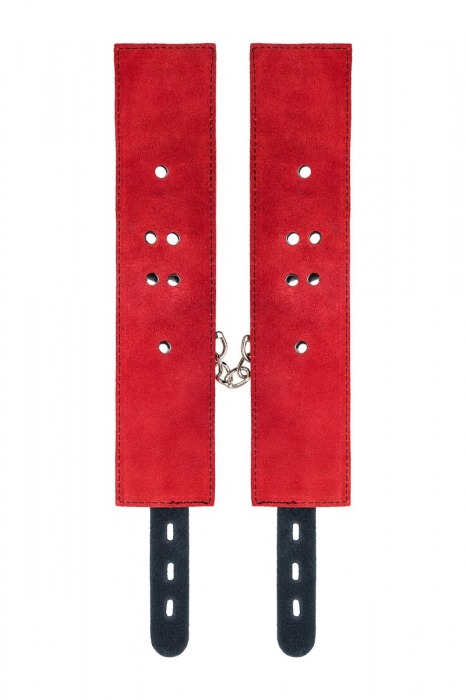 Красно-черные оковы на ноги из кожи - ToyFa - купить с доставкой в Саратове