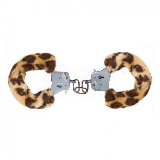 Наручники с леопардовым мехом Furry Fun Cuffs Leopard - Toy Joy - купить с доставкой в Саратове