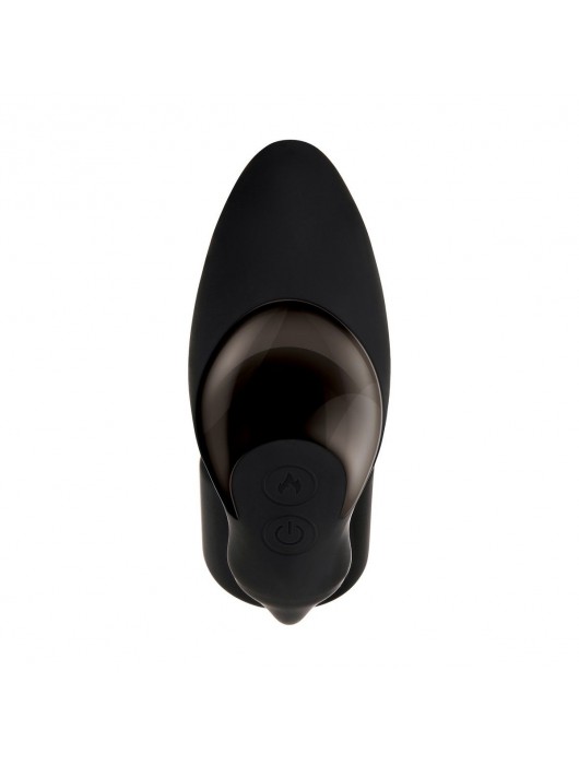 Черный вибромассажер простаты с эрекционным кольцом Strapped   Tapped - Zero Tolerance - в Саратове купить с доставкой