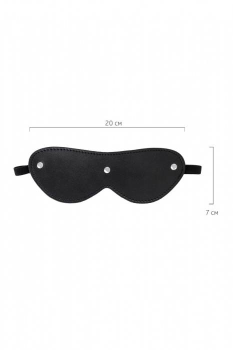 Черная кожаная маска Anonymo с мягким подкладом - ToyFa - купить с доставкой в Саратове