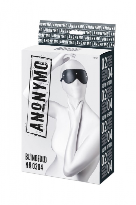 Черная кожаная маска Anonymo с мягким подкладом - ToyFa - купить с доставкой в Саратове