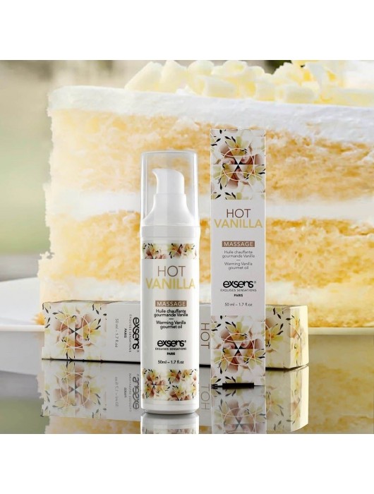 Разогревающее массажное масло с ароматом ванили Gourmet Hot Vanilla - 50 мл. - Exsens - купить с доставкой в Саратове