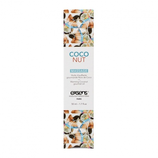 Разогревающее массажное масло с ароматом кокоса Gourmet Coconut - 50 мл. - Exsens - купить с доставкой в Саратове
