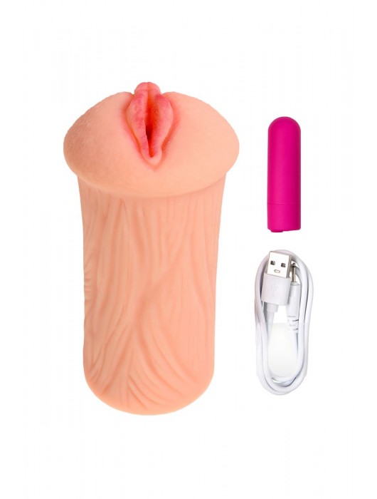 Реалистичный мастурбатор-вагина телесного цвета Elegance.001 с вибрацией - KOKOS - в Саратове купить с доставкой