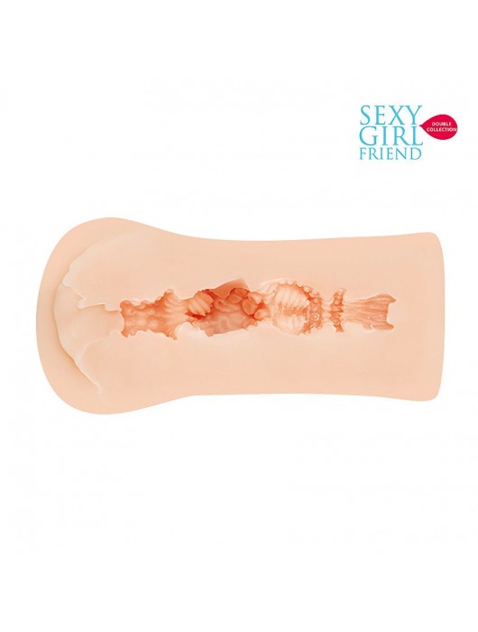 Телесный мастурбатор-вагина со складками на входе - Bior toys - в Саратове купить с доставкой