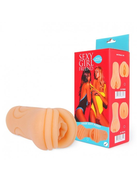 Телесный мастурбатор-вагина со складками на входе - Bior toys - в Саратове купить с доставкой