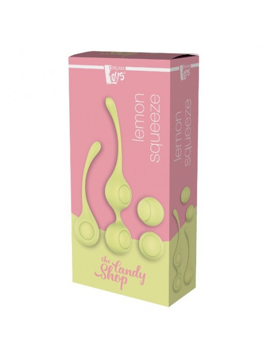 Набор желтых вагинальных шариков Lemon Squeeze - Dream Toys