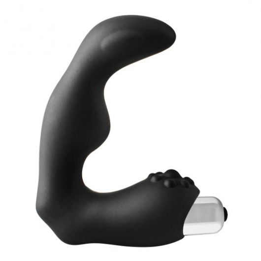 Черный вибромассажер простаты FantASStic Vibrating Prostate Massager - 11,3 см. - Dream Toys - в Саратове купить с доставкой