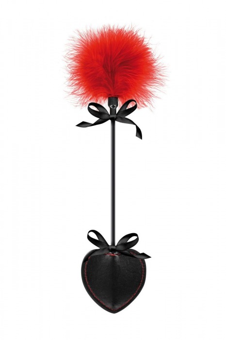 Стек с пуховкой Sweet Caress Feather Whip - 44 см. - Sweet Caress - купить с доставкой в Саратове