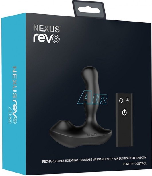Черный вибратор-ротатор для стимуляции простаты Nexus Revo Air - Nexus Range - в Саратове купить с доставкой