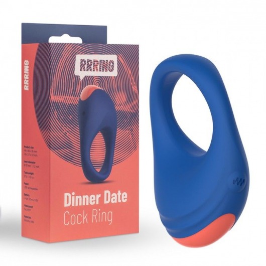 Синее эрекционное кольцо RRRING Dinner Date Cock Ring - FeelzToys - в Саратове купить с доставкой