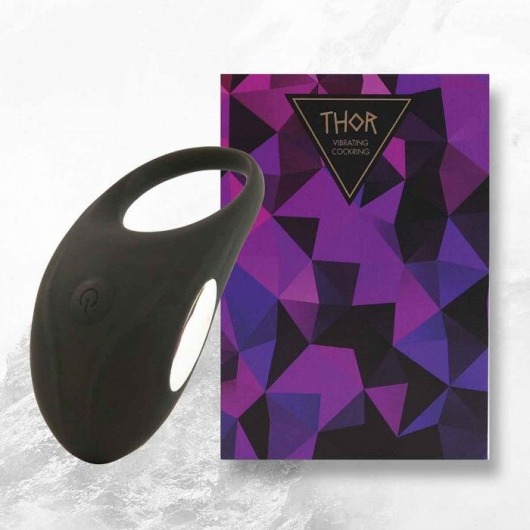 Черное эрекционное виброкольцо Thor Cockring - FeelzToys - в Саратове купить с доставкой