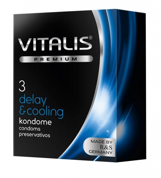 Презервативы VITALIS PREMIUM delay   cooling с охлаждающим эффектом - 3 шт. - Vitalis - купить с доставкой в Саратове