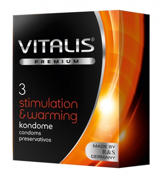 Презервативы VITALIS PREMIUM stimulation   warming с согревающим эффектом - 3 шт. - Vitalis - купить с доставкой в Саратове