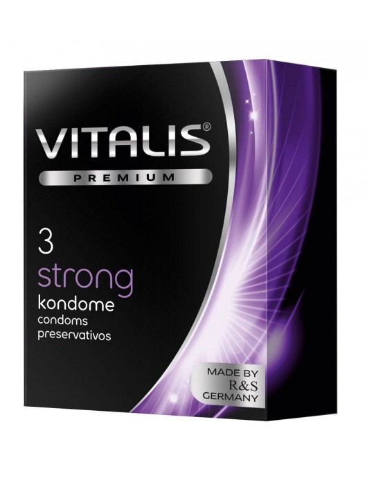 Презервативы с утолщенной стенкой VITALIS PREMIUM strong - 3 шт. - Vitalis - купить с доставкой в Саратове