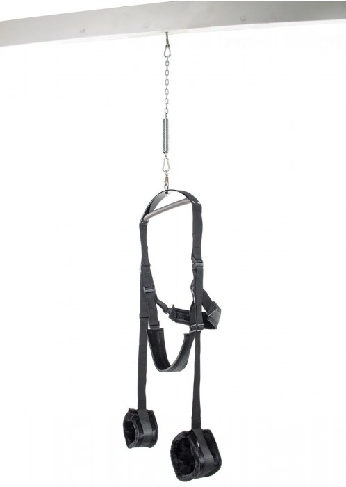 Чёрные секс-качели Spinning Fantasy Swing - Pipedream - купить с доставкой в Саратове