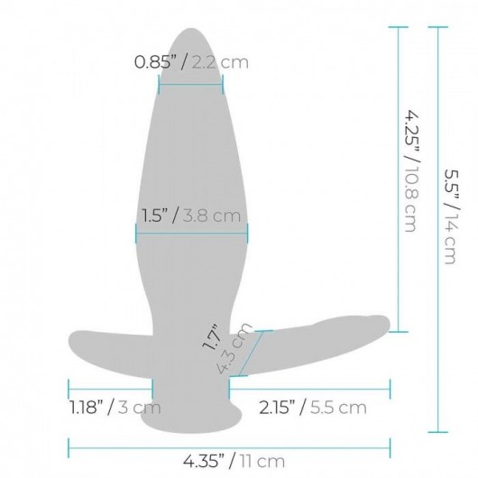 Черный анальный виброплаг для простаты Impaler - 14 см. - BlueLine - в Саратове купить с доставкой