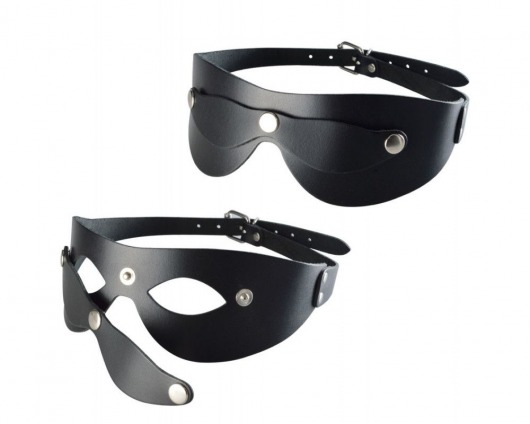 Черная кожаная маска  Новичок - Sitabella - купить с доставкой в Саратове
