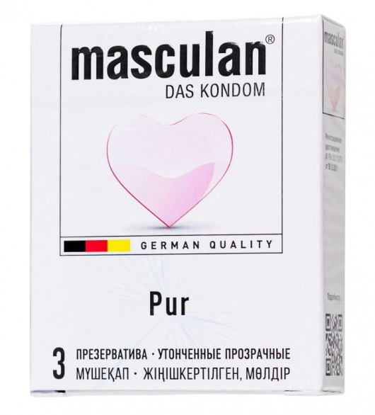 Супертонкие презервативы Masculan Pur - 3 шт. - Masculan - купить с доставкой в Саратове