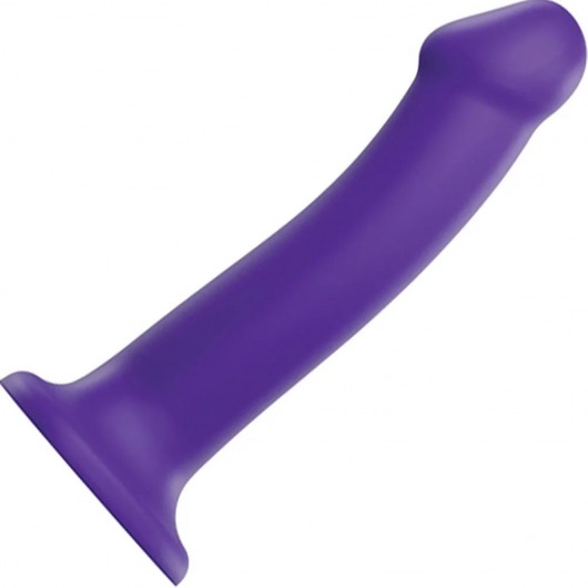 Фиолетовый фаллоимитатор-насадка Strap-On-Me Dildo Dual Density size L - 19 см. - Strap-on-me - купить с доставкой в Саратове