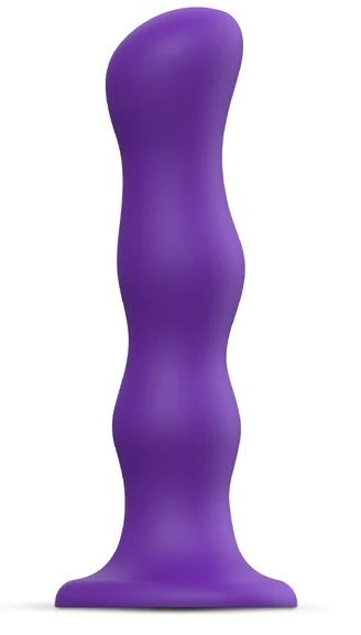 Фиолетовая насадка Strap-On-Me Dildo Geisha Balls size M - Strap-on-me - купить с доставкой в Саратове