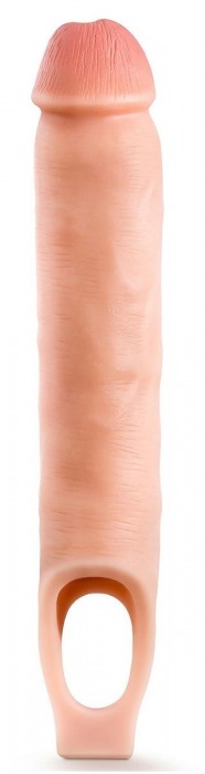 Телесная насадка-удлинитель 11.5 Inch Silicone Cock Sheath Penis Extender - 29,2 см. - Blush Novelties - в Саратове купить с доставкой