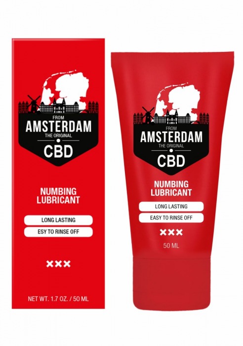 Пролонгирующий лубрикант Numbing CBD from Amsterdam - 50 мл. - Shots Media BV - купить с доставкой в Саратове