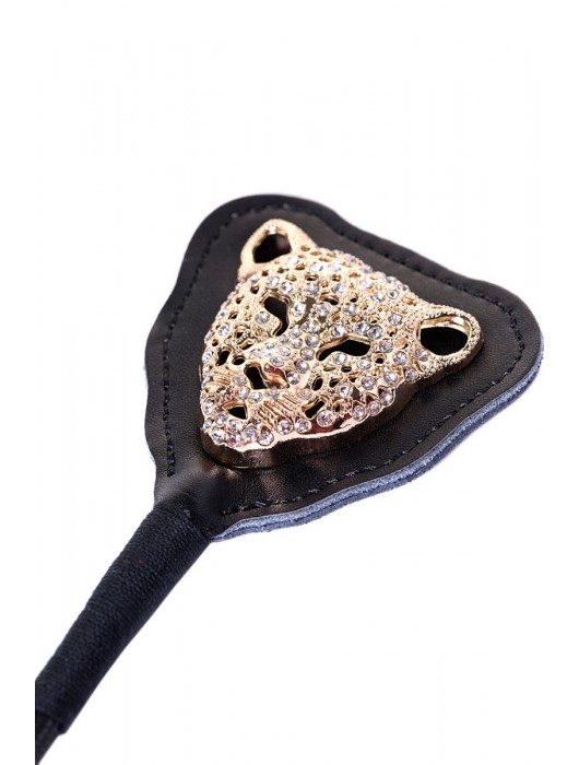 Чёрный стек с фигуркой леопарда на наконечнике - 21 см. - ToyFa - купить с доставкой в Саратове