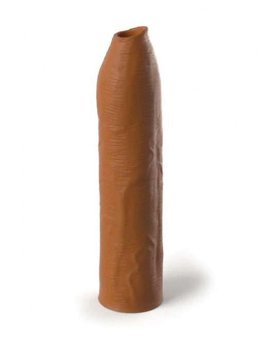 Кофейная насадка-удлинитель Uncut Silicone Penis Enhancer - 17,8 см. - Pipedream - в Саратове купить с доставкой