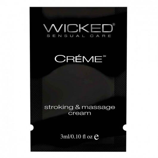 Крем для массажа и мастурбации Wicked Stroking and Massage Creme - 3 мл. - Wicked - купить с доставкой в Саратове