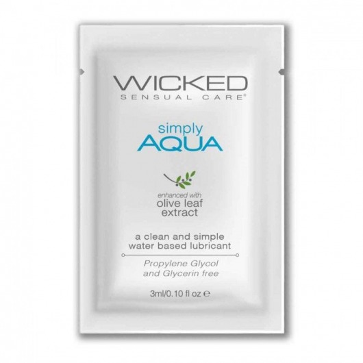 Легкий лубрикант на водной основе Wicked Simply AQUA - 3 мл. - Wicked - купить с доставкой в Саратове