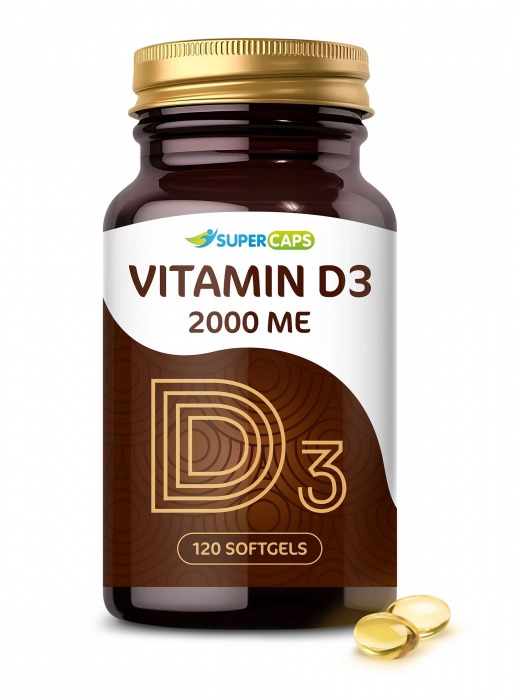 Пищевая добавка SuperCaps VITAMIN D3 2000 ME - 120 капсул - SuperCaps - купить с доставкой в Саратове