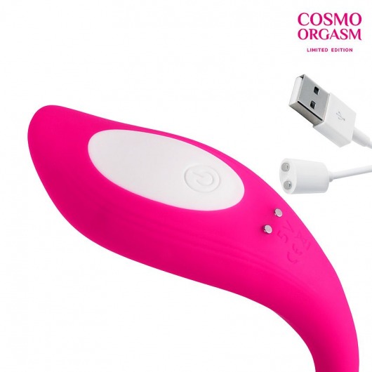 Розовый гибкий вибратор для двойной стимуляции - Cosmo