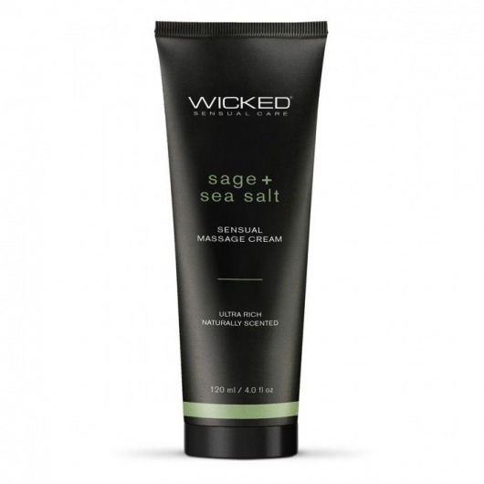 Массажный легкий крем WICKED Sage plus Sea Salt - 120 мл. - Wicked - купить с доставкой в Саратове