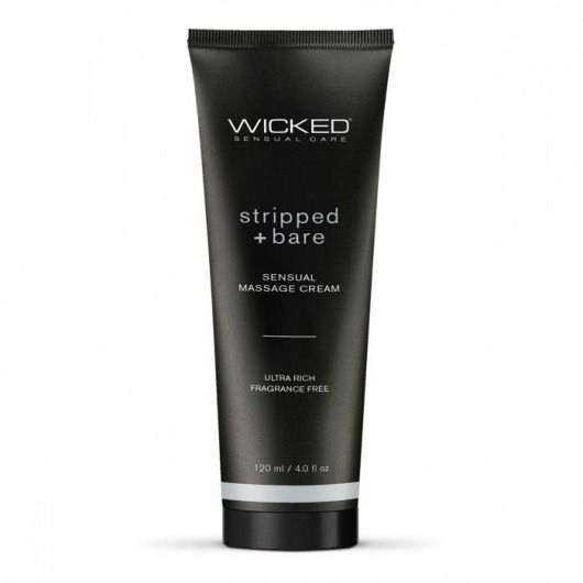 Массажный легкий крем WICKED Stripped plus Bare - 120 мл. - Wicked - купить с доставкой в Саратове