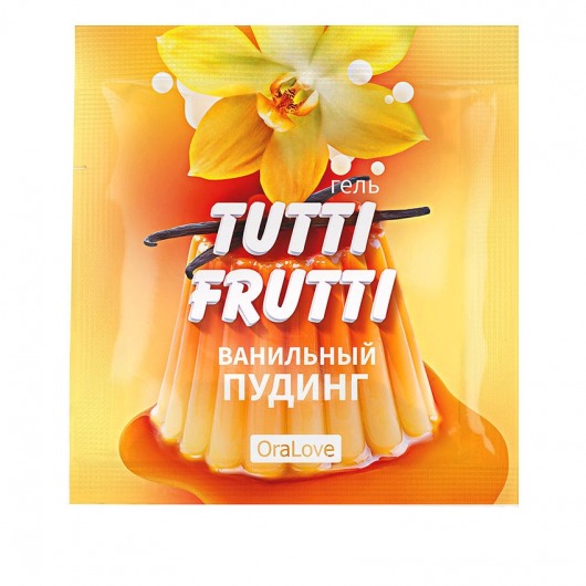 Пробник гель-смазки Tutti-frutti со вкусом ванильного пудинга - 4 гр. - Биоритм - купить с доставкой в Саратове