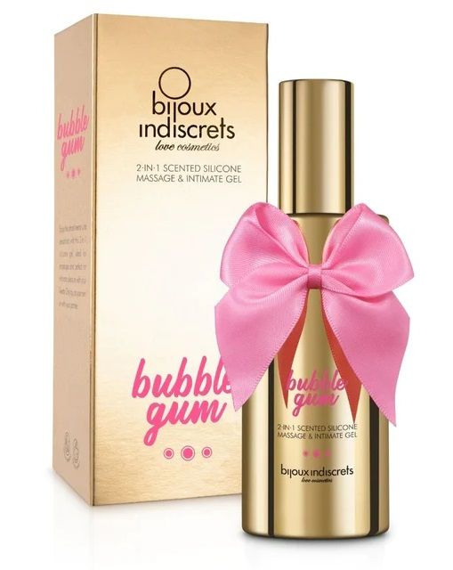 Гель с ароматом жвачки Bubblegum 2-in-1 Scented Silicone Massage And Intimate Gel - 100 мл. - Bijoux Indiscrets - купить с доставкой в Саратове