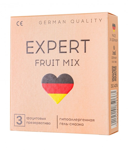 Ароматизированные презервативы EXPERT Fruit Mix - 3 шт. - Expert - купить с доставкой в Саратове